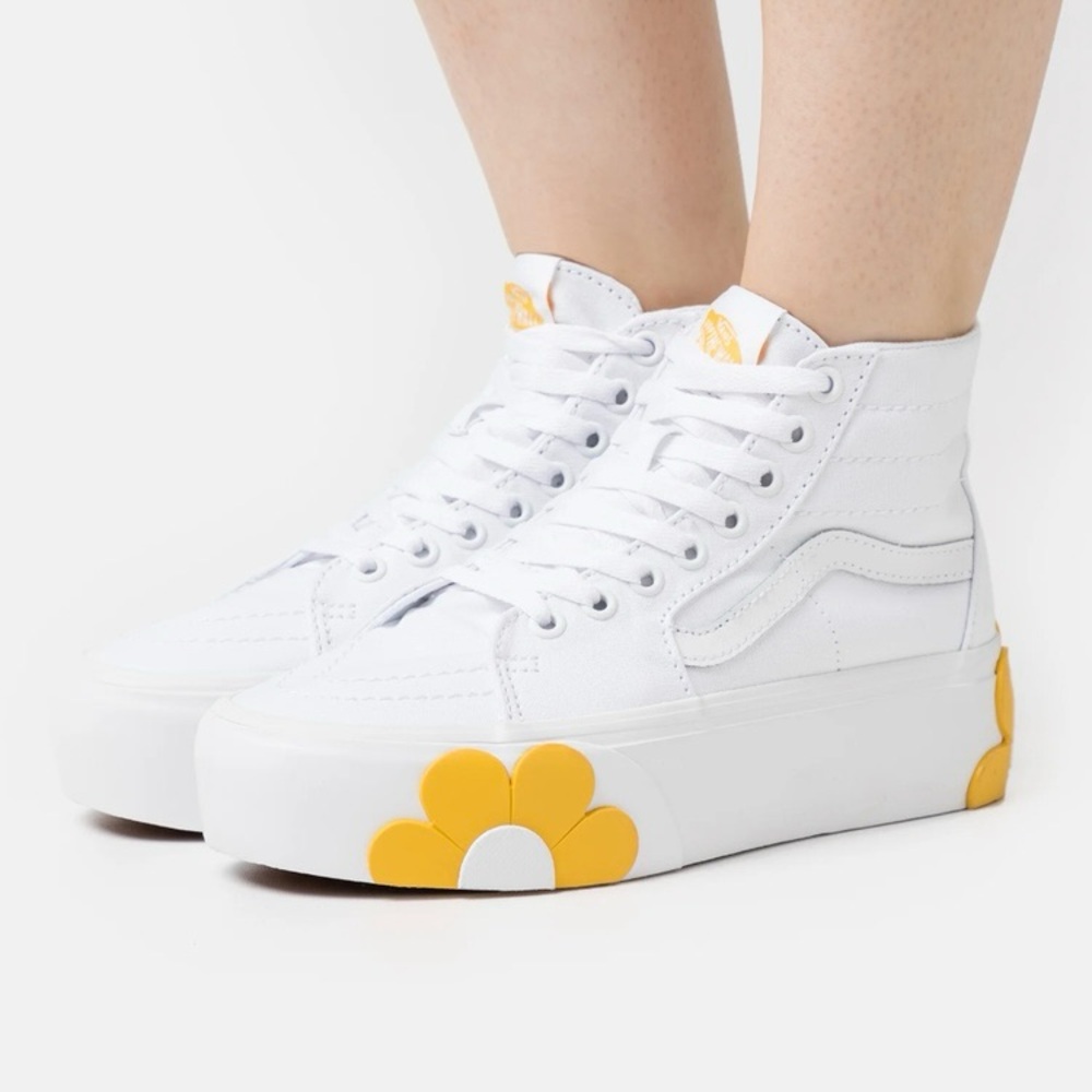 Vans SK8-Hi Tapered Stackform OSF Platform Sneakers Yellow Daisy W 9.5/ M 8 - Picture 15 of 16